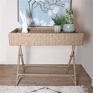 Eclectic Wicker Tray Table